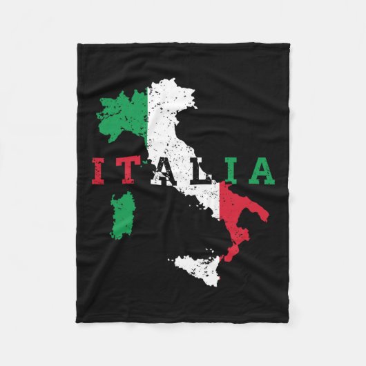 Italien Italienische Karte Flagge Pride Gift Herit Fleecedecke (Vorderseite)