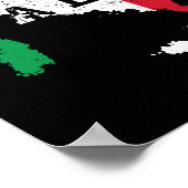 Italien Italienische Karte Flagge Pride Gift Herit Poster (Ecke)