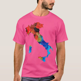 Italien Italienische Karte Von Sharon Cummings lus T-Shirt
