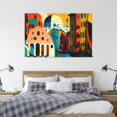 Italien, italienische Kunst, italienische Dekorati Leinwanddruck (Insitu (Schlafzimmer))