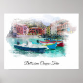 ** Italien Italienische Sprache Art Cinque Terra A Poster (Vorne)
