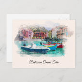 ** Italien Italienische Sprache Art Cinque Terra A Postkarte (Vorne/Hinten)