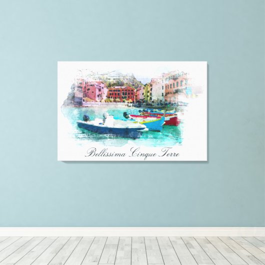 ** Italien Italienische Sprache Cinque Terre AP12 Leinwanddruck (Insitu (Holzboden))