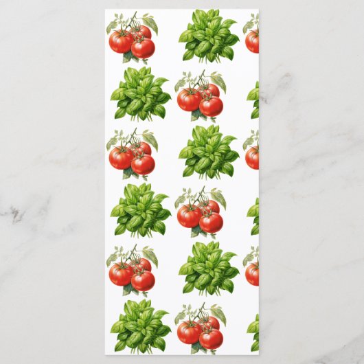 Italien | Italienisches Essen | Abendessen Probe Menükarte (Rückseite)