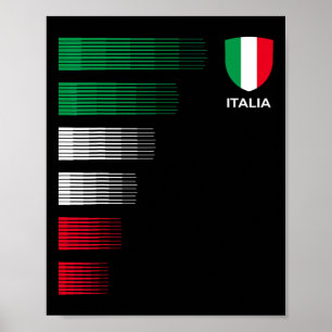 Italien Italy Flagge Emblem - Italienischer Stolz  Poster