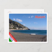 Italien - Kampanien - Amalfi Küste - Maiori Beach Postkarte (Vorne/Hinten)