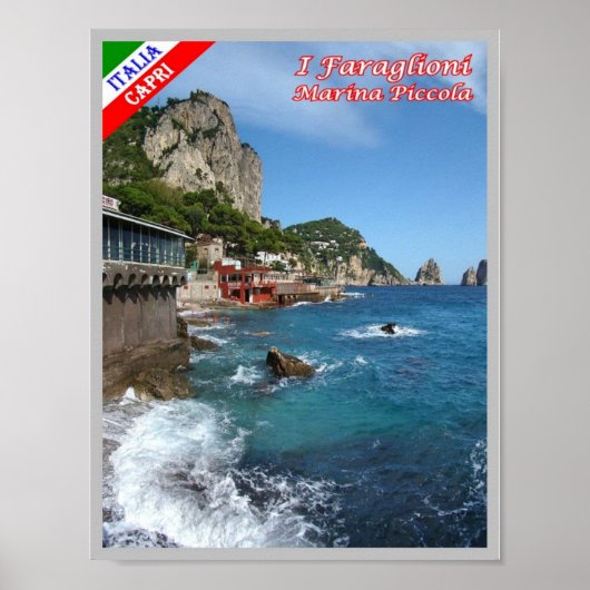 Italien - Kampanien - Capri - Marina Piccola - Poster (Vorne)