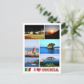 Italien - Kampanien - Ischia - I Liebe - Postkarte (Stehend Vorderseite)