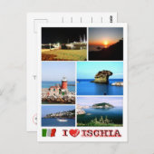 Italien - Kampanien - Ischia - I Liebe - Postkarte (Vorne/Hinten)