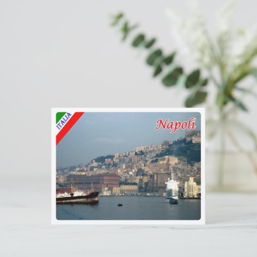 Italien - Kampanien - Neapel - Hafen - Postkarte (Stehend Vorderseite)