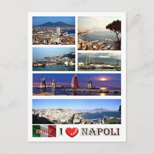 Italien - Kampanien - Neapel - I Liebe - Postkarte (Vorderseite)