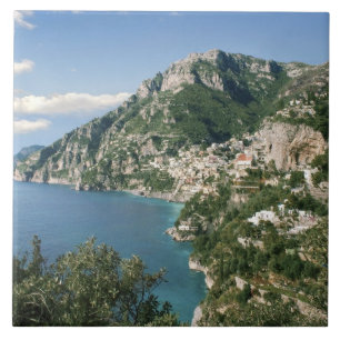 Italien, Kampanien, Sorrentinische Halbinsel, Posi Fliese