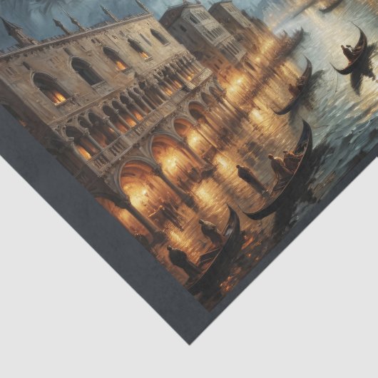 Italien Kanal von Venedig im Mondlicht Seidenpapier (Ausschnitt)