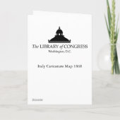 Italien-Karikatur-Karte 1868 Karte (Rückseite)