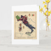 Italien-Karikatur-Karte 1868 Karte (Gelbe Blume)