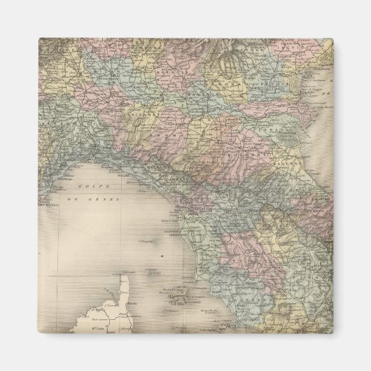 Italien Karte 2 Magnet (Vorne)