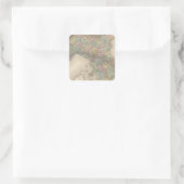 Italien Karte 2 Quadratischer Aufkleber (Tasche)