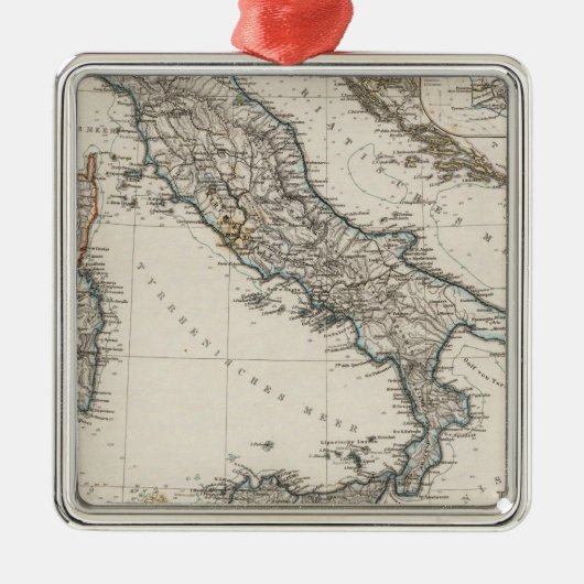 Italien-Karte durch Stieler Ornament Aus Metall (Vorne)