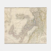 Italien-Karte Fleecedecke (Vorderseite (Horizontal))