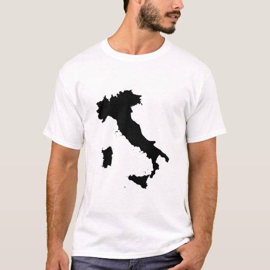 Italien Karte Form T-Shirt (Vorderseite)