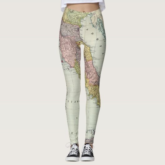 Italien-Karte Leggings (Vorderseite)