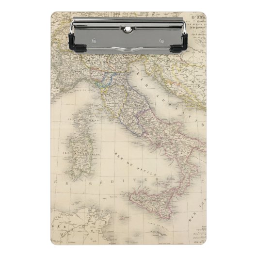 Italien-Karte Mini Klemmbrett (Vorderseite)