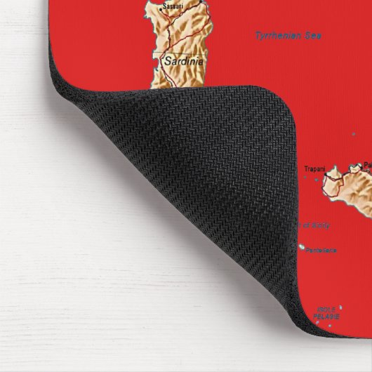 Italien-Karte Mousepad (Ecke)