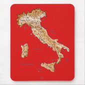 Italien-Karte Mousepad (Vorne)