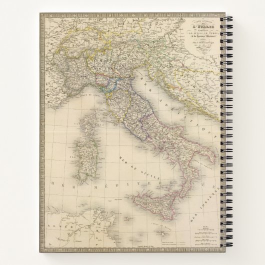 Italien Karte Notizblock (Rückseite)