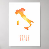 Italien Karte Poster (Vorne)