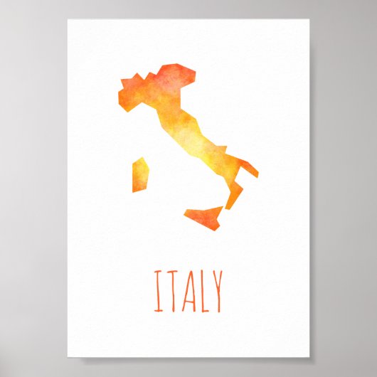Italien Karte Poster (Vorne)