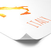 Italien Karte Poster (Ecke)