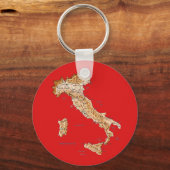 Italien Karte Schlüsselanhänger (Vorderseite)
