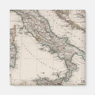 Italien Karte von Stieler Magnet