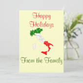 Italien Karte Weihnachtskarte (Stehend Vorderseite)