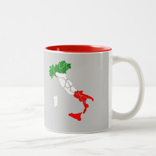 Italien-Karten-Tasse Zweifarbige Tasse