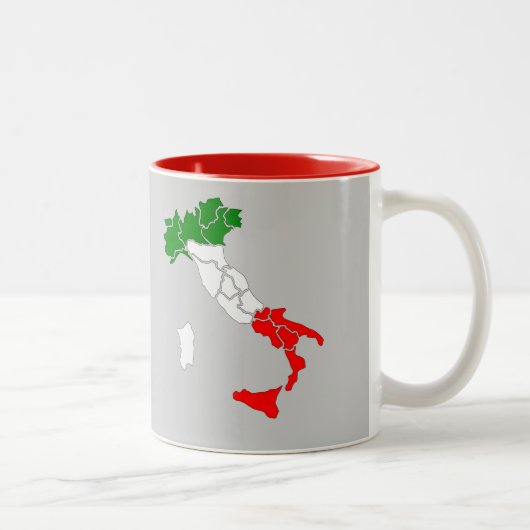 Italien-Karten-Tasse Zweifarbige Tasse (Rechts)