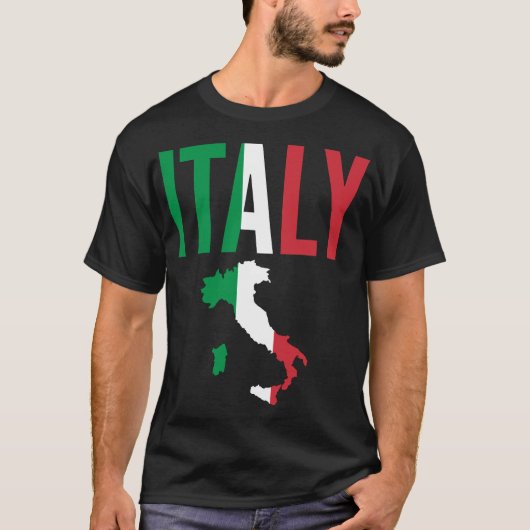 Italien-Karten-Text-T - Shirt (Vorderseite)