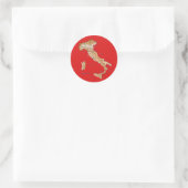 Italien Kartenaufkleber Runder Aufkleber (Tasche)