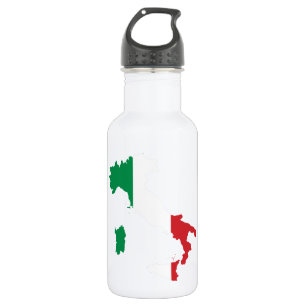 Italien-Kartenflagge - Edelstahlflasche