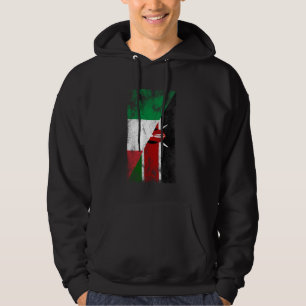 Italien - Kenia-Flaggen - Italienisch - Kenia Hoodie