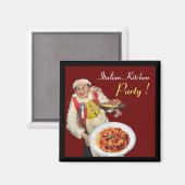 ITALIEN KITCHEN, rot Magnet (Vorderseite/Rückseite)