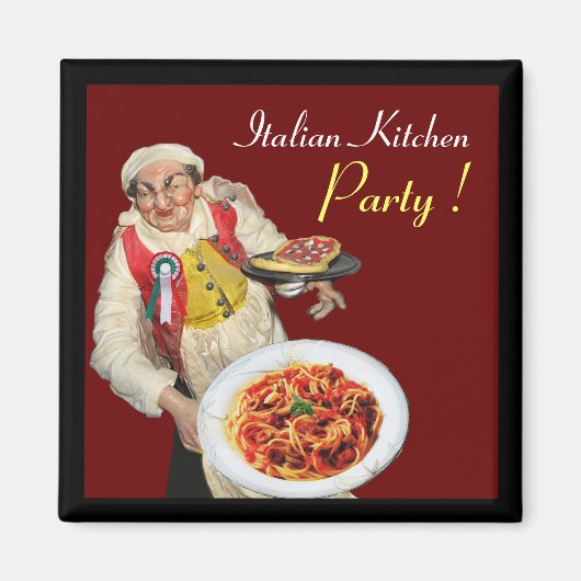 ITALIEN KITCHEN, rot Magnet (Vorne)