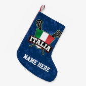 Italien Lacrosse Flag Weihnachtsfeiertag Strumpf Kleiner Weihnachtsstrumpf (Vorderansicht (hängend))