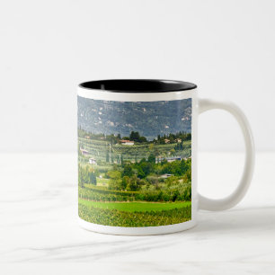 Italien, Lago di Garda. Die Ufer des Lago di Garda Zweifarbige Tasse