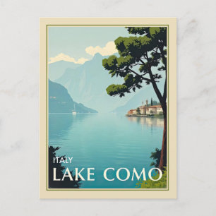 Italien Lake Como Vintage Italienische Reise Postkarte