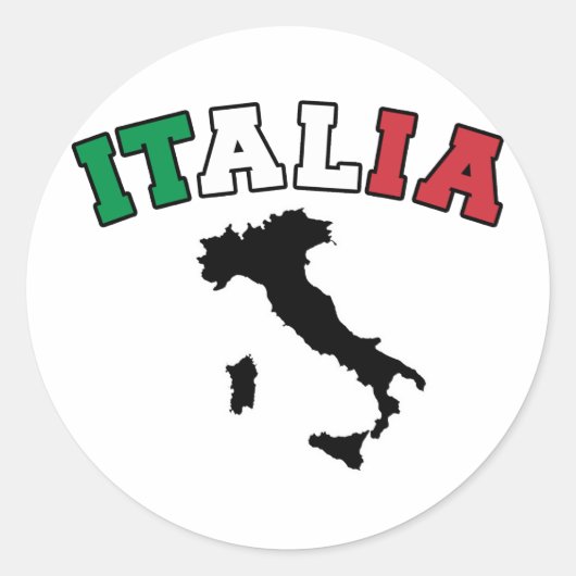 Italien Land Runder Aufkleber (Vorderseite)