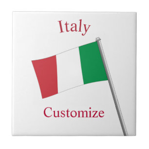 Italien Landesflagge Thunder_Cove Fliese