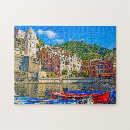 Italien landschaftlicher Becken-Ligurien-Sommer Puzzle (Horizontal)