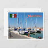 Italien - Latium - Fiumicino - Hafen - Postkarte (Vorne/Hinten)